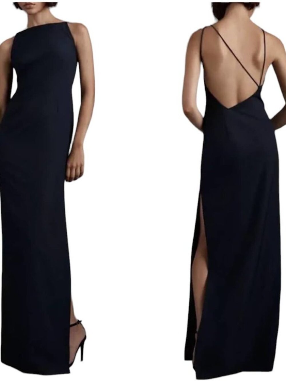 BHLDN Navy Low Back Gown/Marta